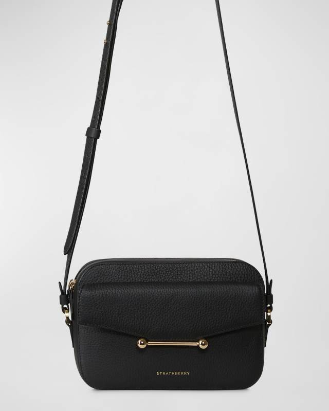 Mosaic Zip Leather Camera Crossbody Bag